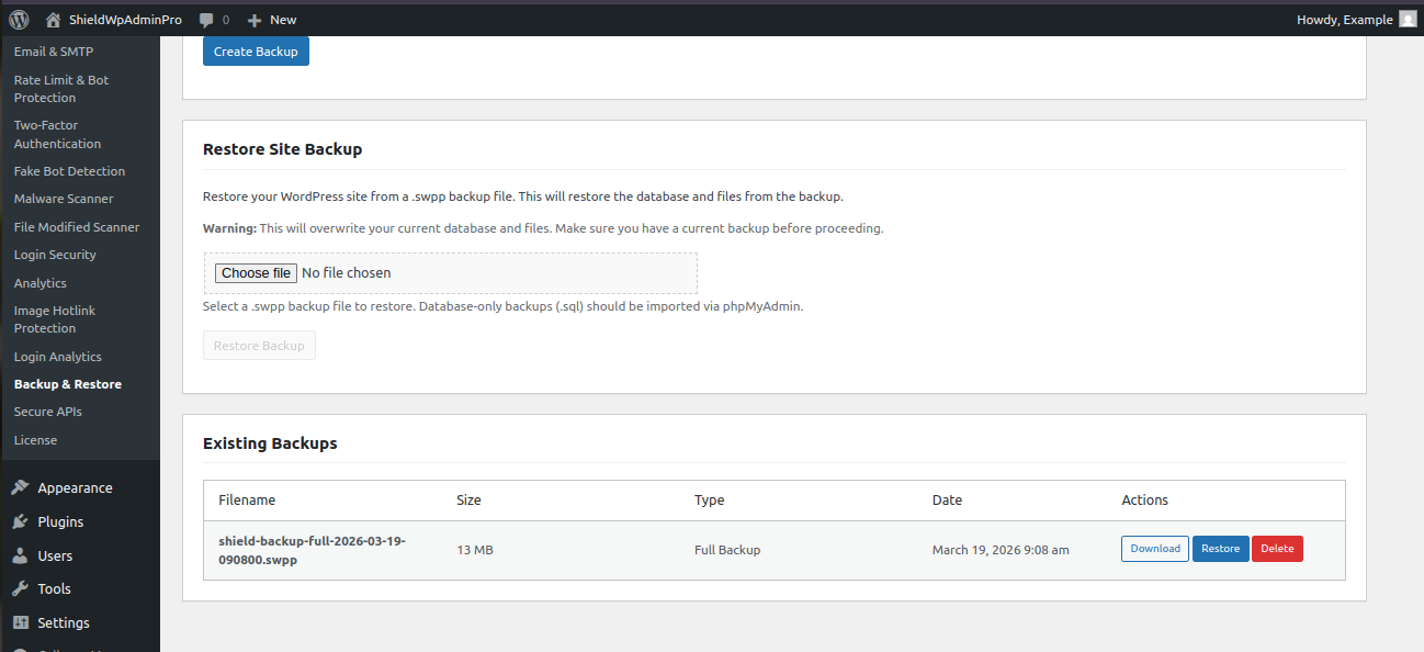Backup & Restore Overview