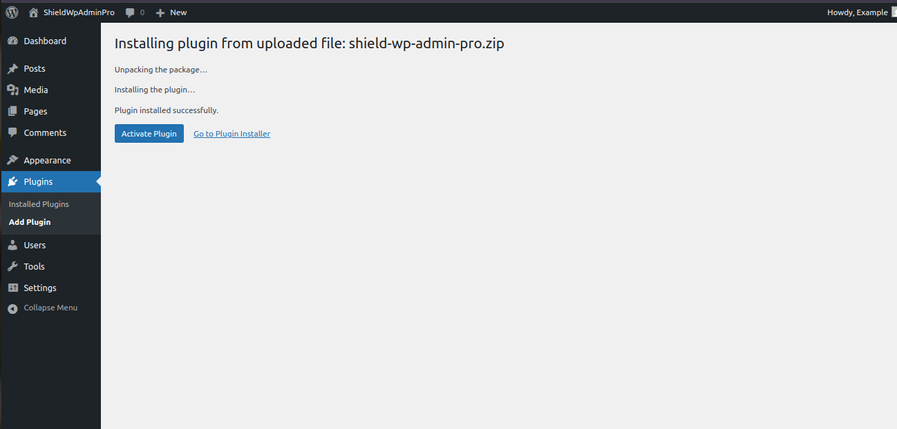 Upload Shield WP Admin Pro Plugin
